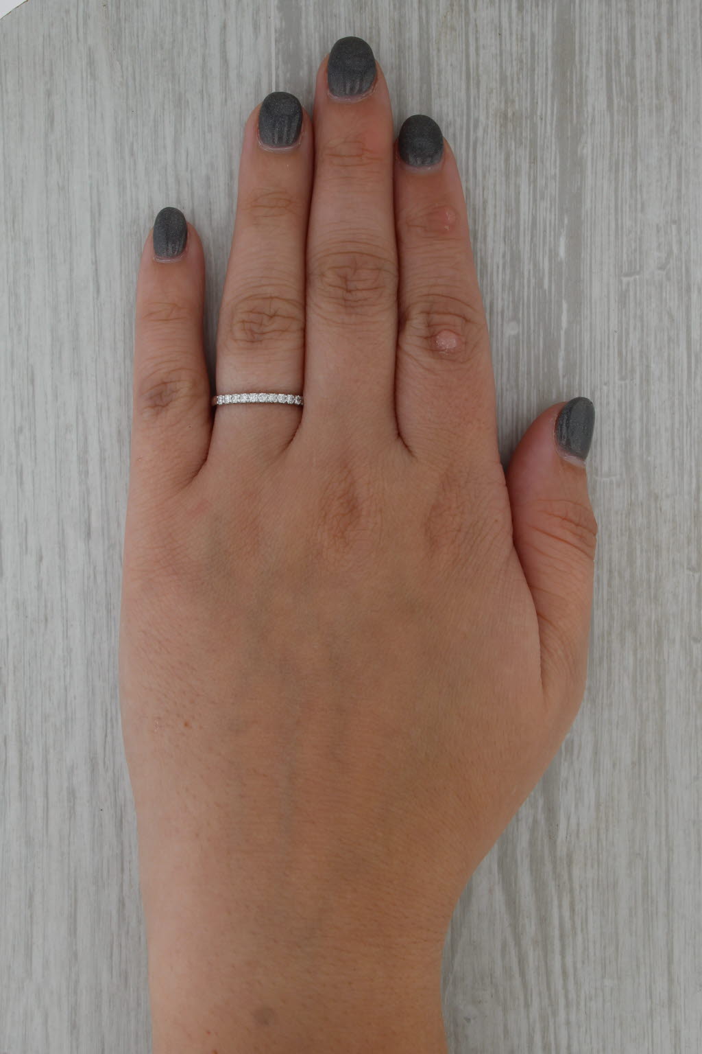 0.25ctw Diamond Wedding Band 14k White Gold Anniversary Ring Size 7.25