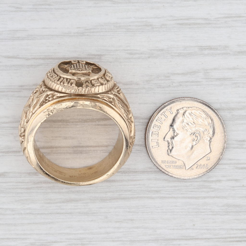Light Gray Texas A&M University Class Ring 10k Yellow Gold Size 8