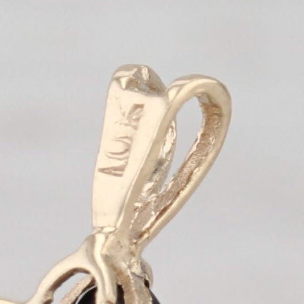 Sapphire Diamond Halo Pendant 10k Yellow Gold Marquise Drop