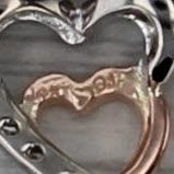0.10ctw Diamond White Rose Gold Interlocking Hearts Pendant 14k