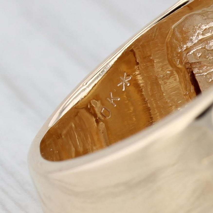 Light Gray Authentic 1913 Indian Head $2.5 Gold Coin Ring 10k 900 Yellow Gold Size 11.25