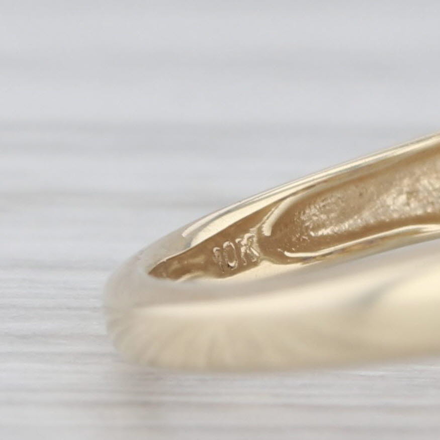 Light Gray 0.44ctw Diamond Cluster Engagement Ring 14k Yellow Gold Size 9.75 Bypass