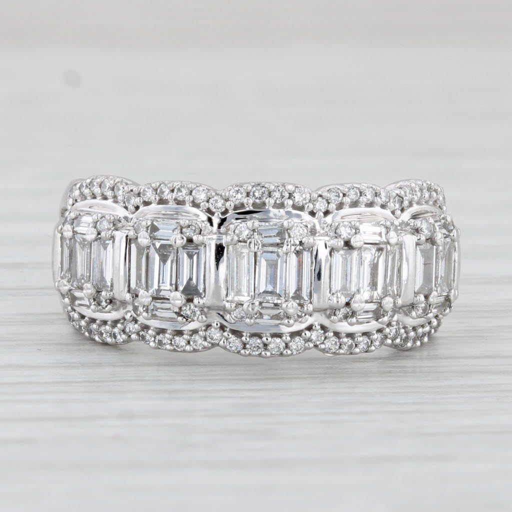 Light Gray 1.41ctw Diamond Ring 14k White Gold Size 8.5