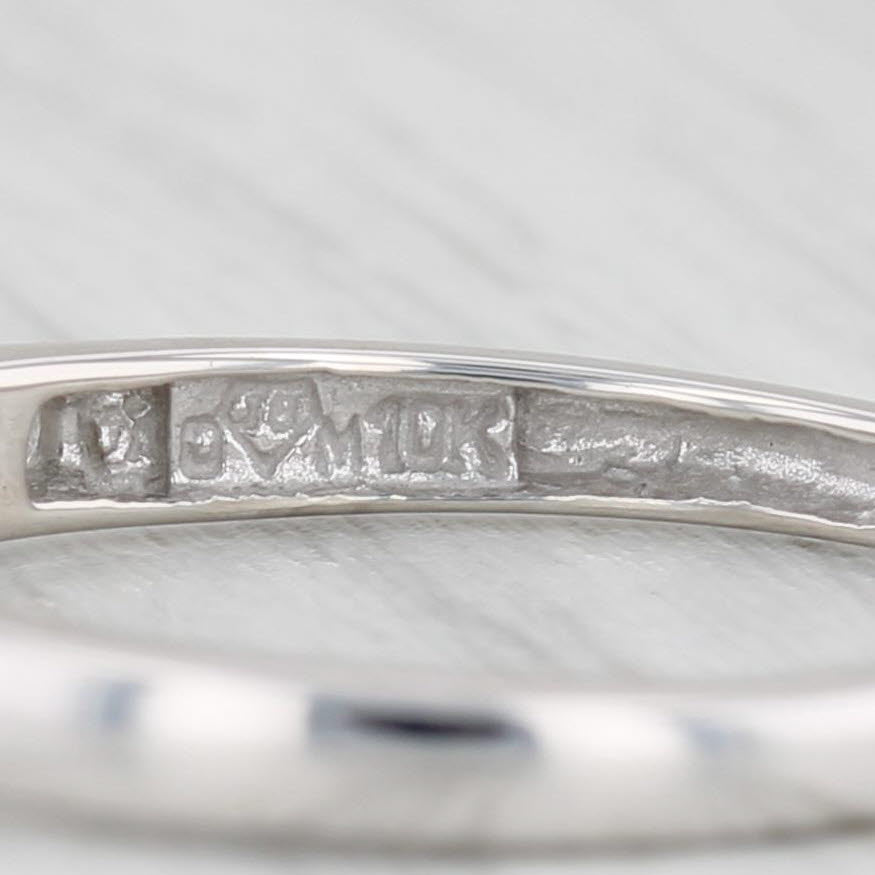 Light Gray 0.20ctw Round Diamond 3-Stone Engagement Ring 10k White Gold Size 7.25