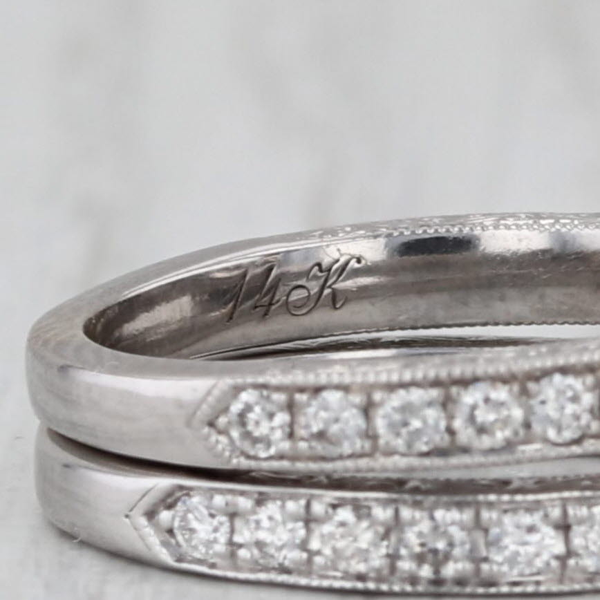 Neil Lane 1.17ctw Diamond Halo Engagement Ring Wedding Band 14k Gold Size 5
