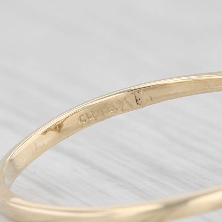 Light Gray Diamond Shooting Stars Ring 14k Yellow Gold Size 6.5