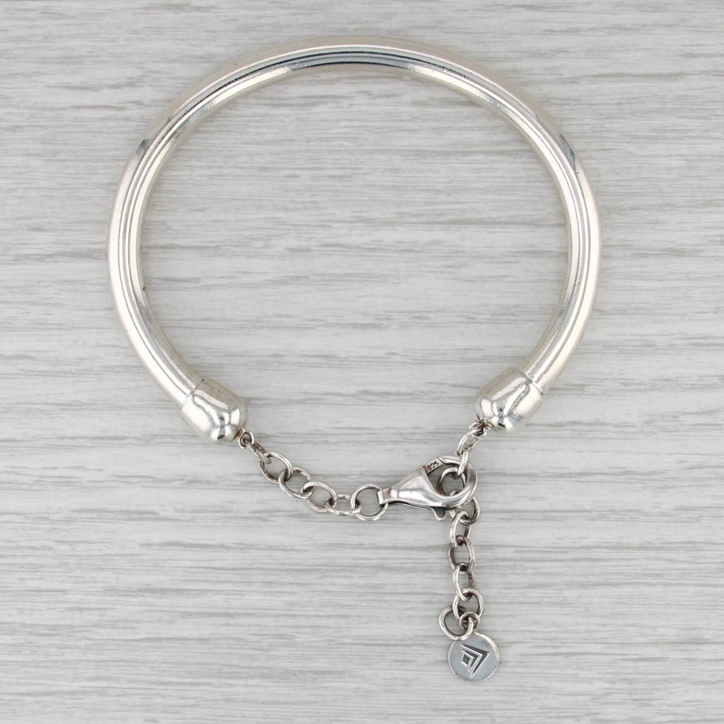 Silpada B2813 Work It Bangle Cuff Bracelet Sterling Silver Stackable 7.5"