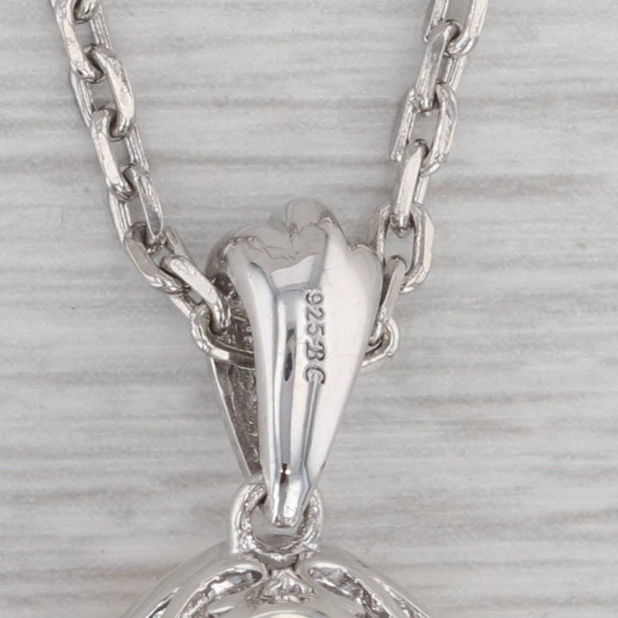 Gray 4.05ct Citrine Solitaire Pendant Necklace Sterling Silver 20" Cable Chain