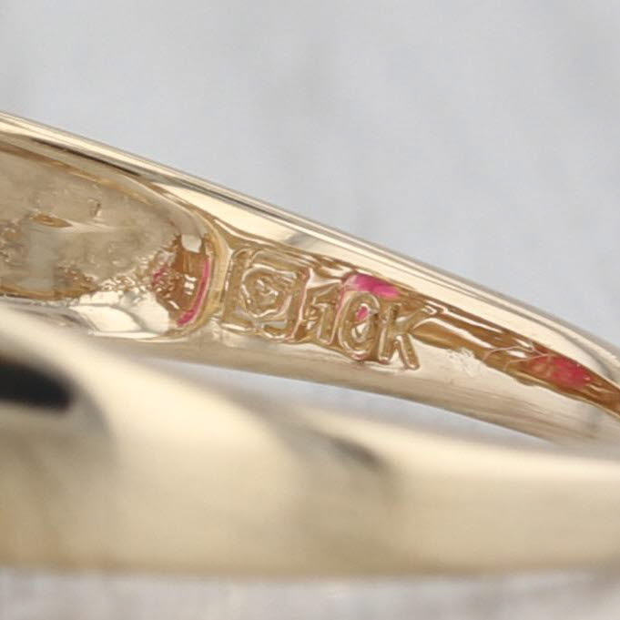 1ctw Pink Tourmaline Diamond Ring 10k Yellow Gold Size 9.25