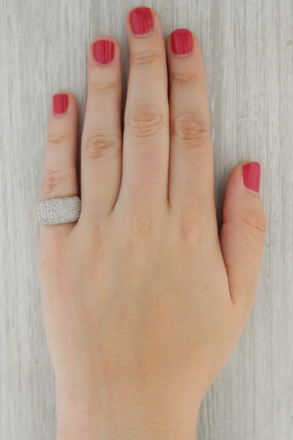 Tan 0.15ctw Diamond Cluster Ring 10k Yellow Gold Size 7