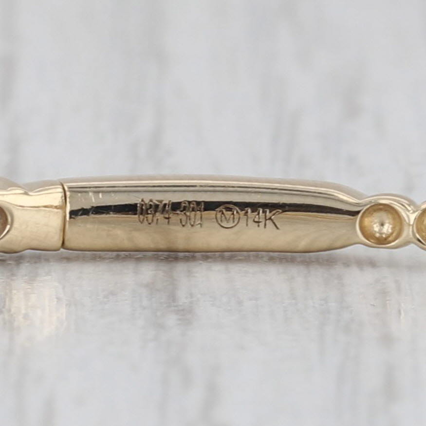 1.25ctw Diamond Bangle Bracelet 14k Yellow Gold 6.75" Stackable