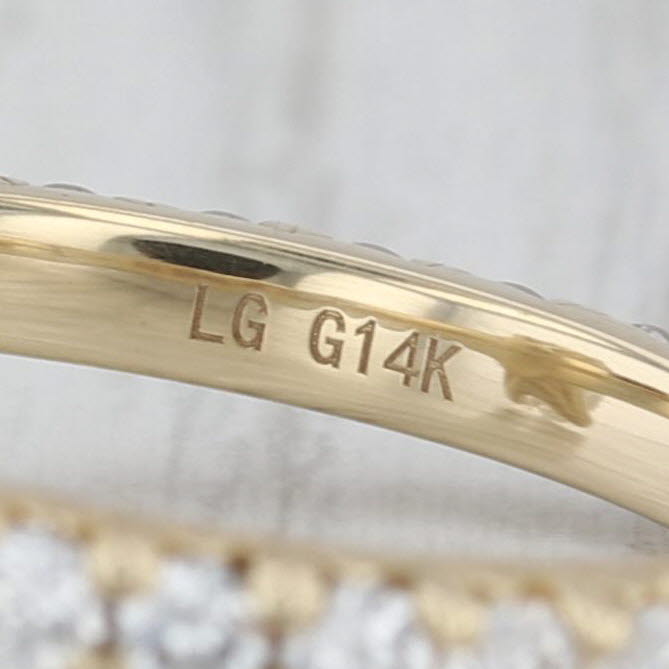 New IGI 3.67ctw Oval Lab Grown Diamond Engagement Ring 14k Yellow Gold Size 6