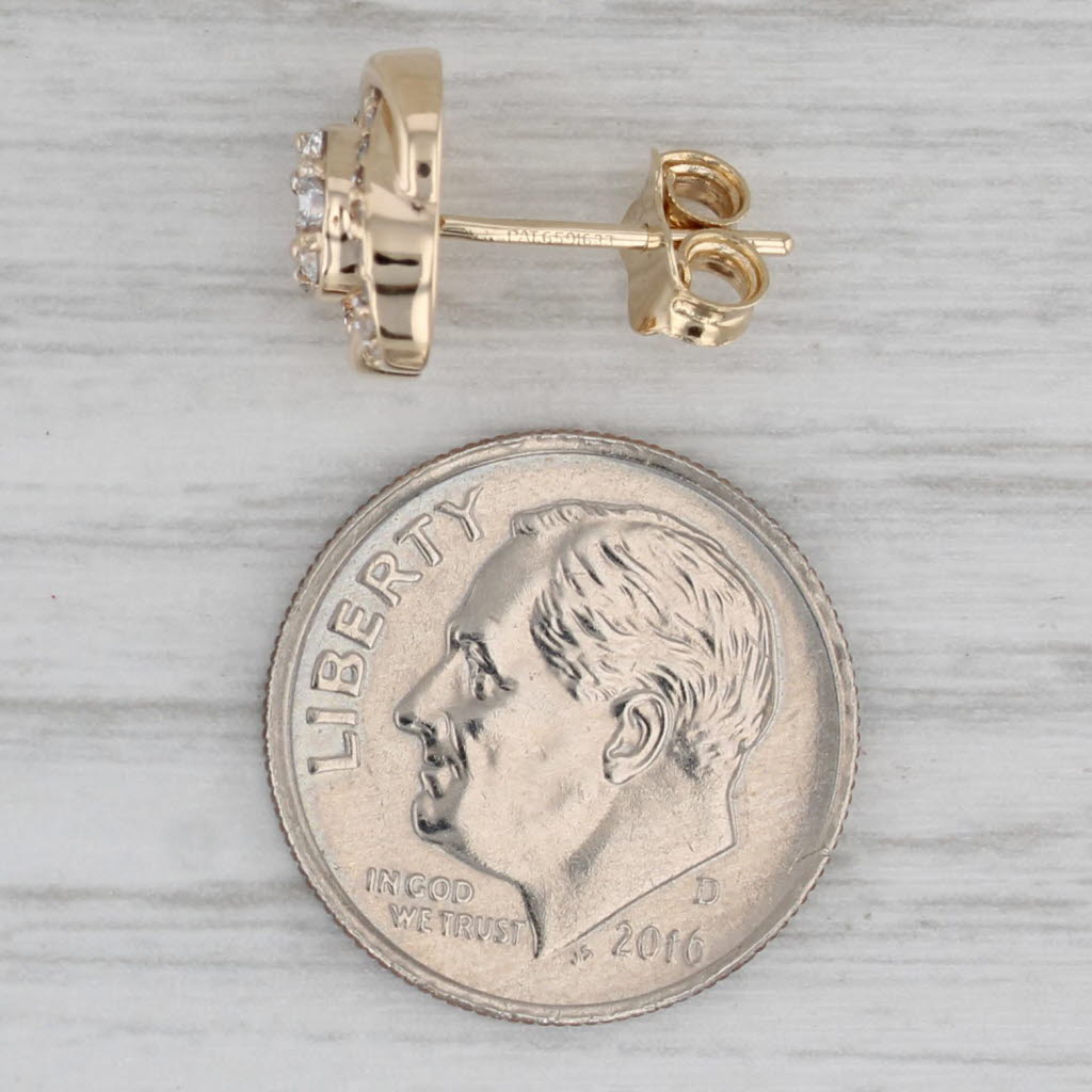 Gray Single 0.18ctw Diamond Knot Earring 14k Yellow Gold