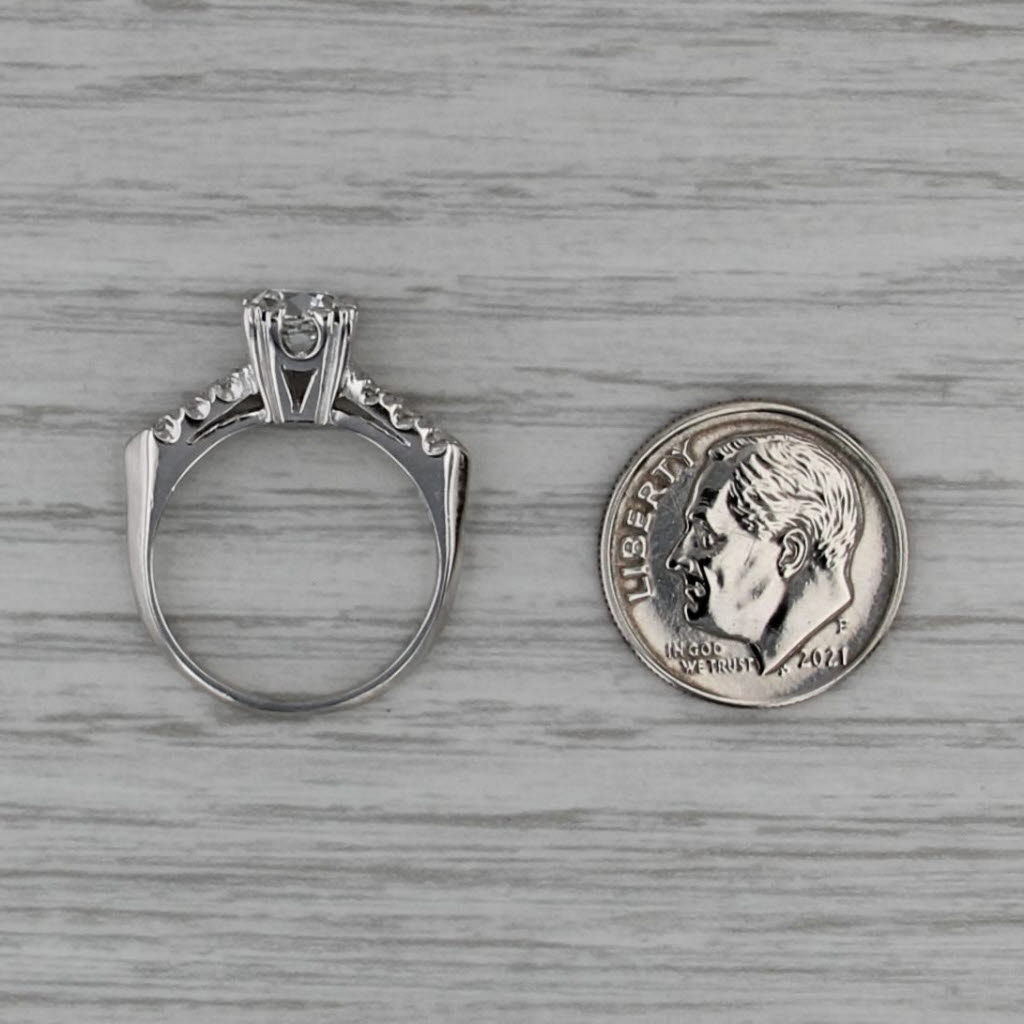 1.15ctw VVS1 D Lab Grown Diamond Engagement Ring Platinum Size 5.5 IGI