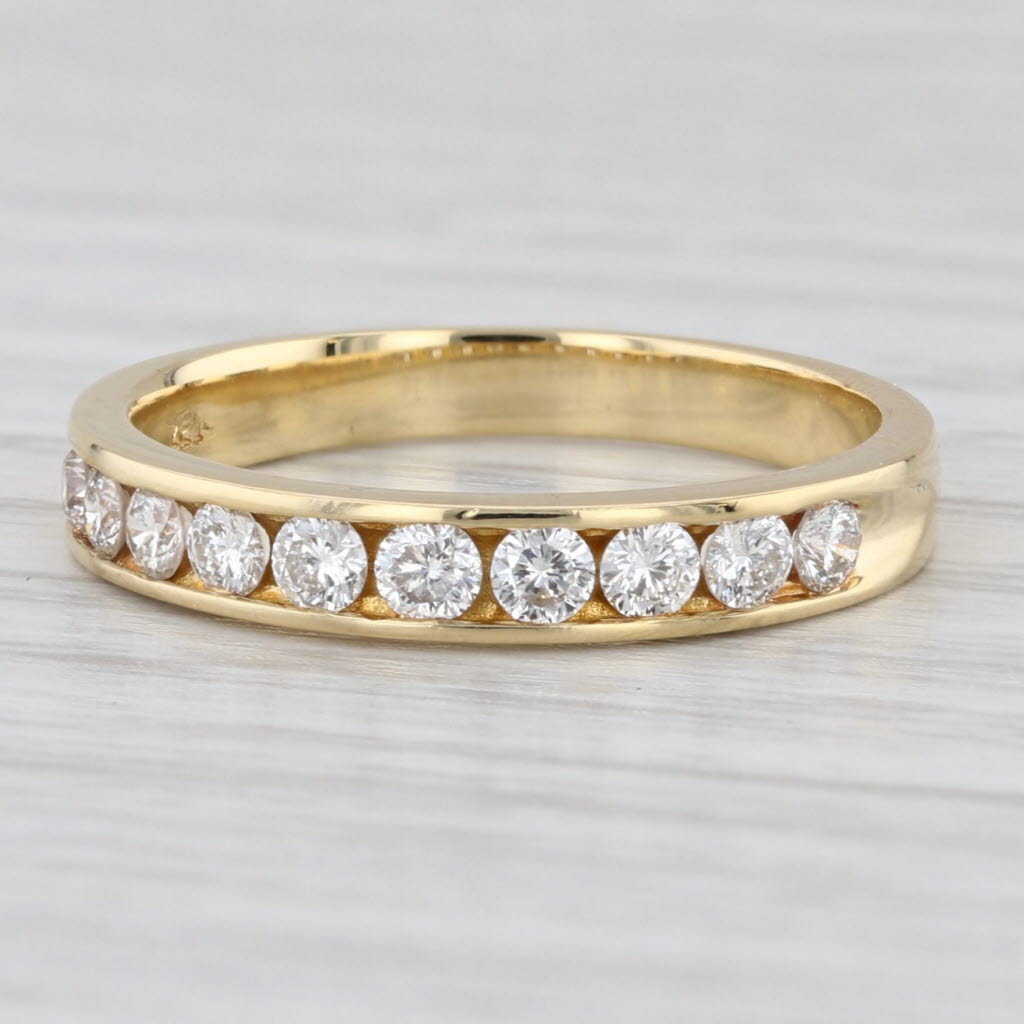 0.40ctw Classic Diamond Wedding Band 18k Yellow Gold Stackable Anniversary Ring