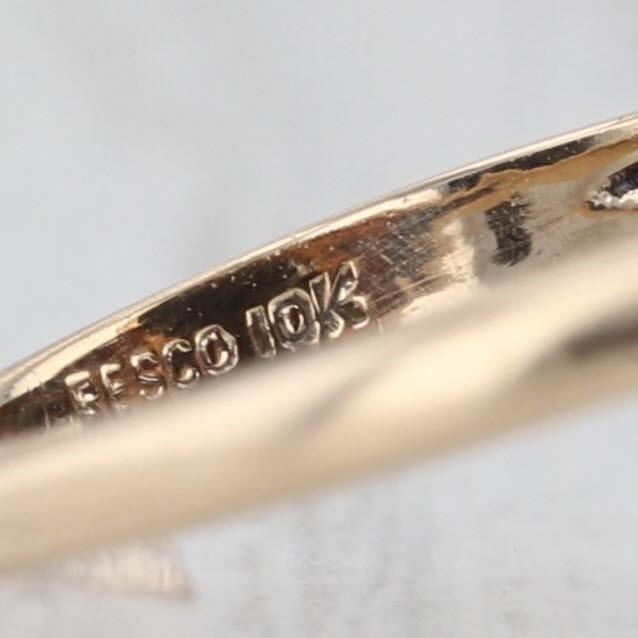 Onyx Oval Solitaire Ring 10k Yellow Gold Size 7 Bypass