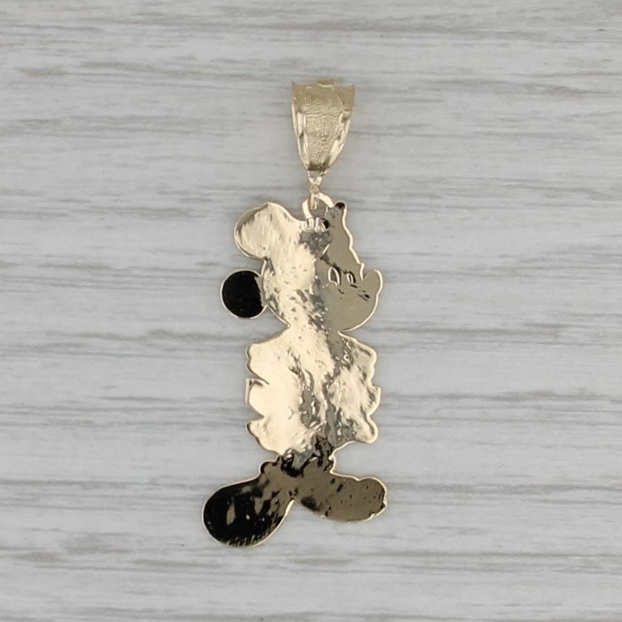 Minnie Mouse Pendant 10k Yellow Gold Disney Cartoon Character