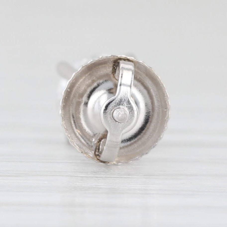 Light Gray 0.55ctw Diamond Round Brilliant Solitaire Single Stud Earring 14k White Gold