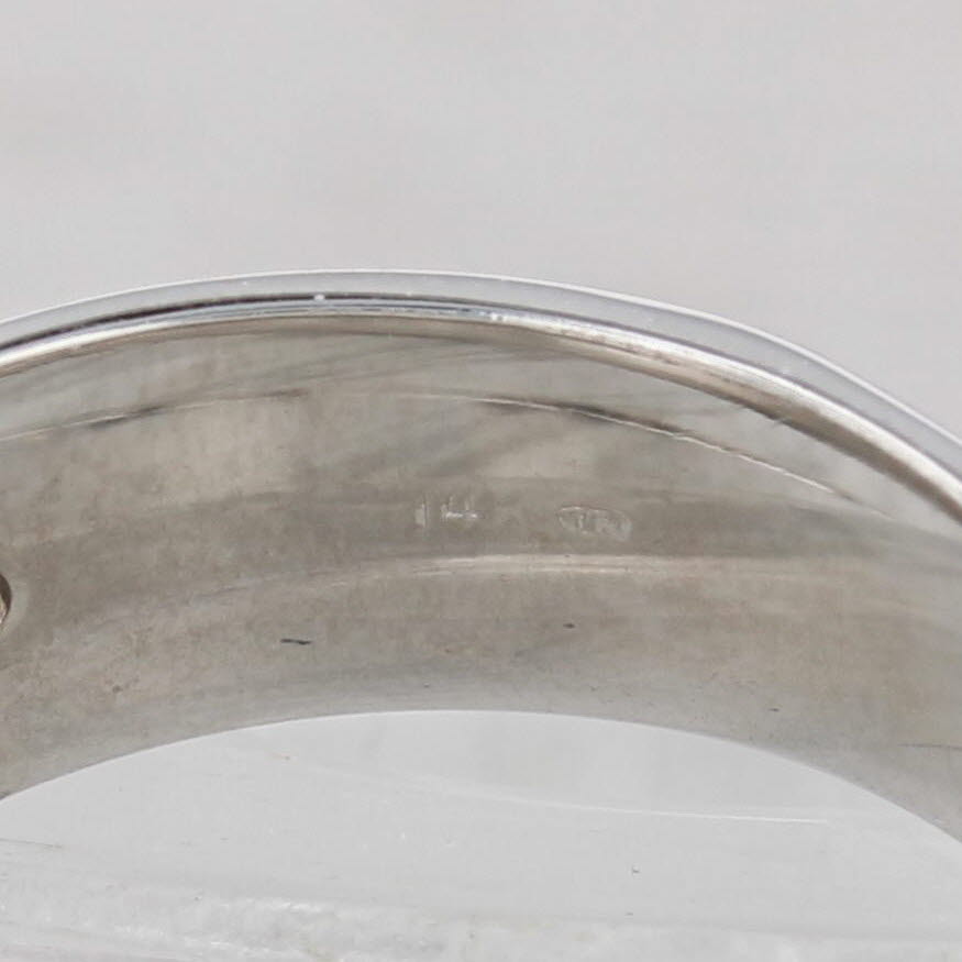 Gray 0.50ctw Diamond Men's Wedding Band 14k White Gold Size 10 Ring