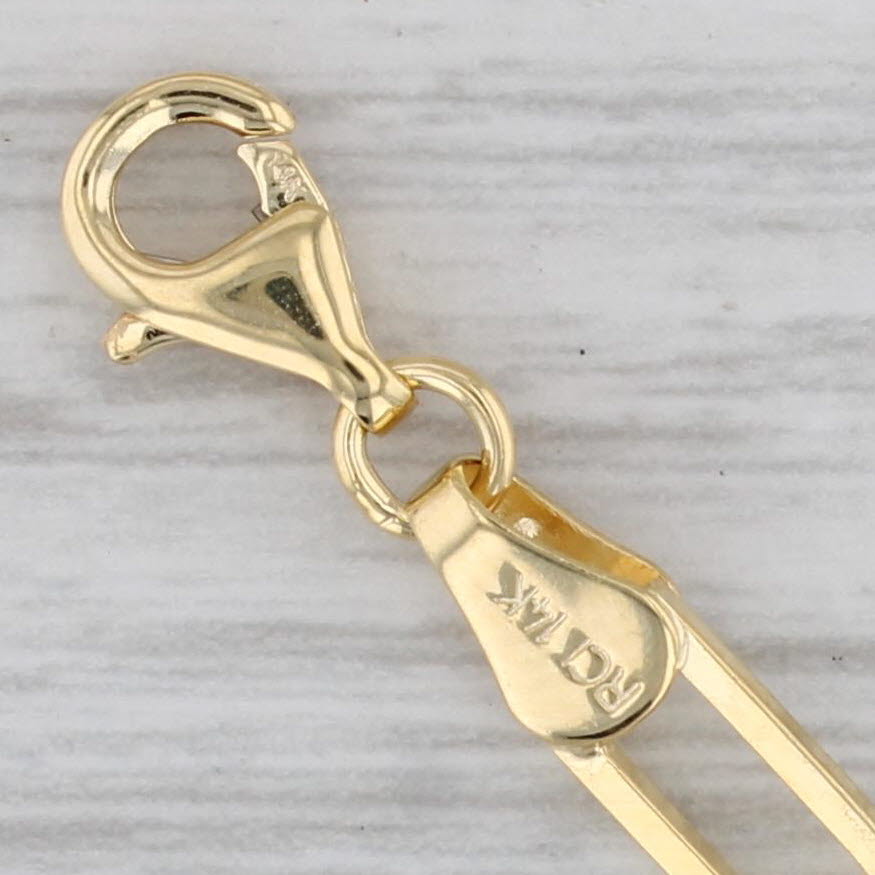 Gray New Paperclip Chain Necklace 14k Yellow Gold 20" 4.1mm