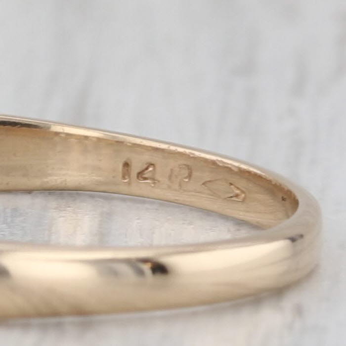 0.50ctw Diamond Wedding Anniversary Band 14k Yellow Gold Size 8 Stackable Ring