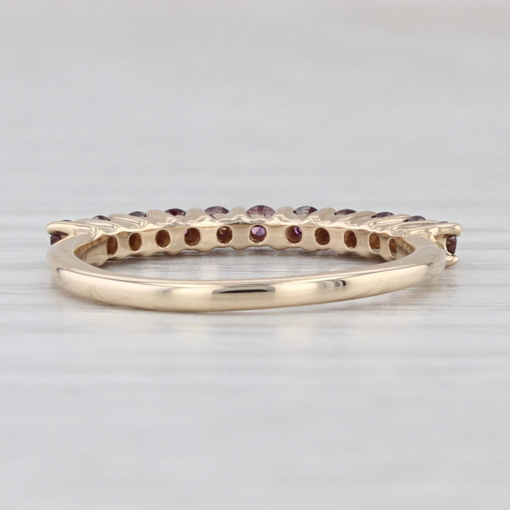 0.35ctw Purple Diamond Stackable Ring 10k Gold Size 6 Wedding Band COA