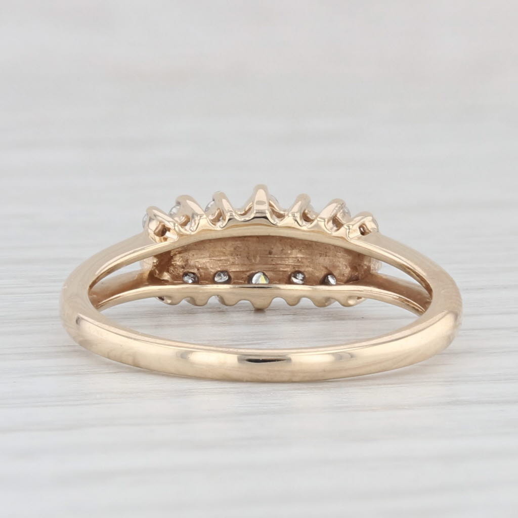 Light Gray Diamond Yellow Gold Ring 10k Size 8 Anniversary Stackable