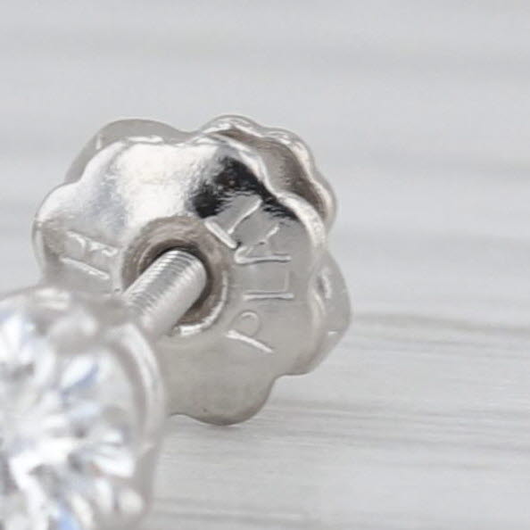 0.30ctw Round Brilliant Diamond Solitaire Stud Earrings Platinum Studs