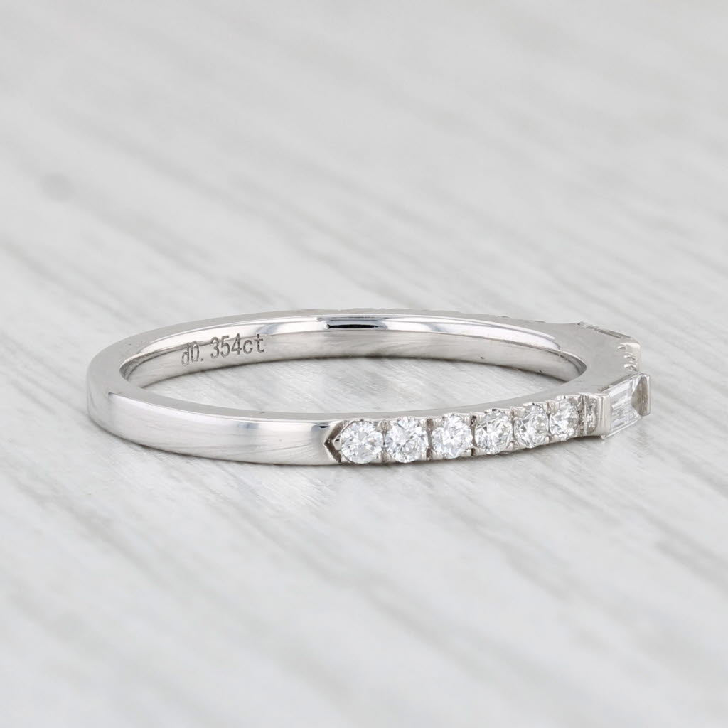 Light Gray New 0.35ctw Diamond Ring 14k White Gold Wedding Band Stackable Size 6.5