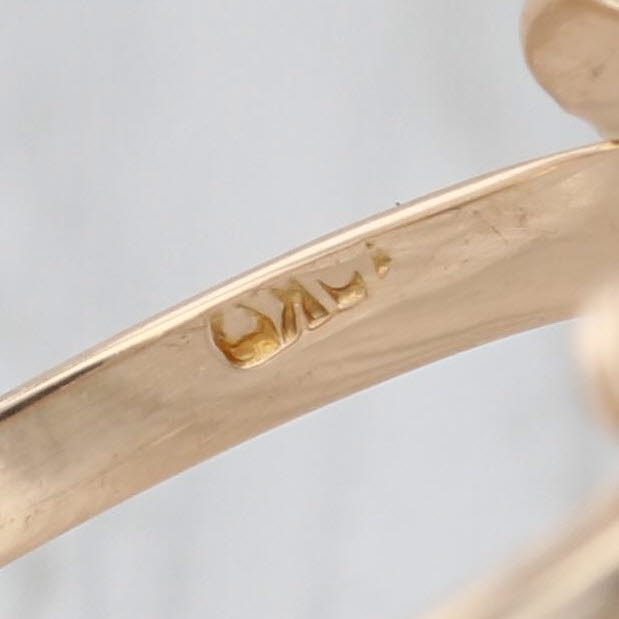 Vintage Carved Oval Shell Cameo Ring 10k Yellow Gold Size 10.5