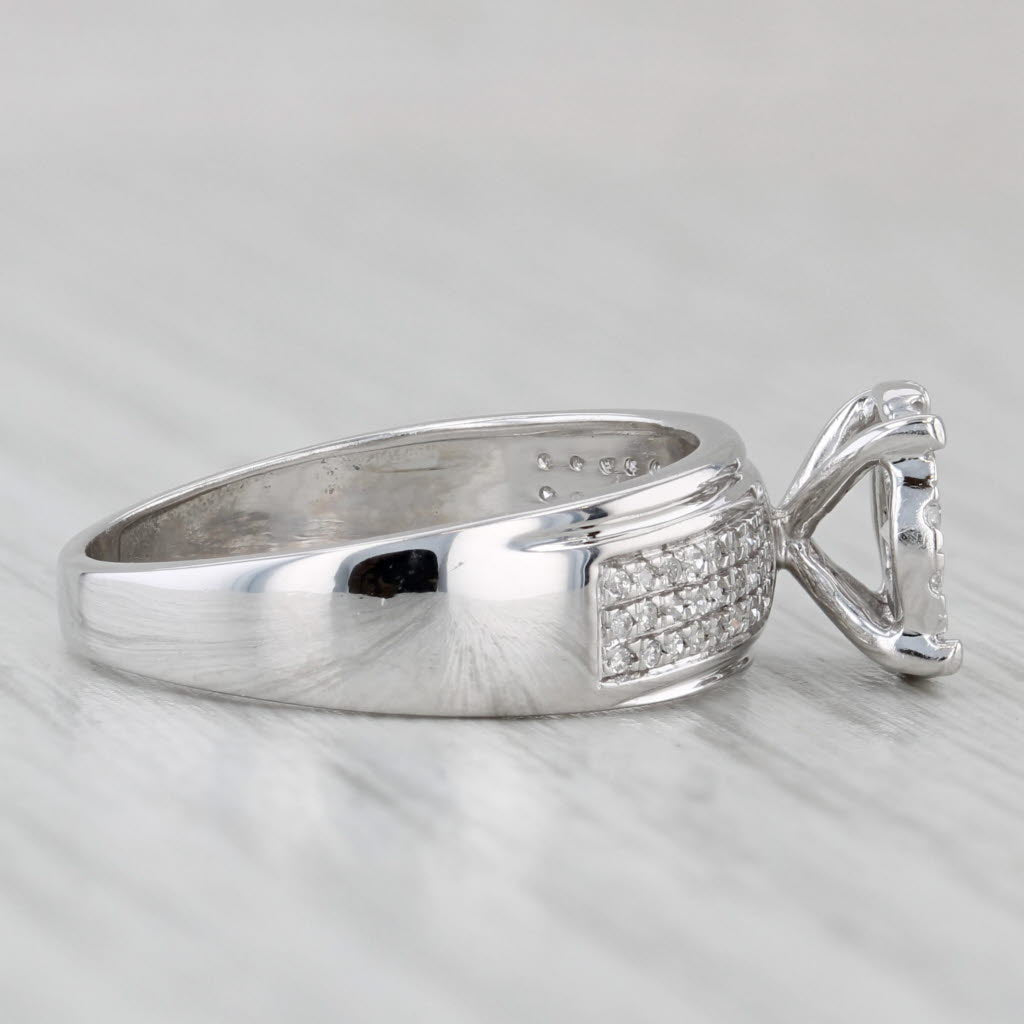 Gray 0.32ctw Diamond Engagement Ring 10k White Gold Size 7