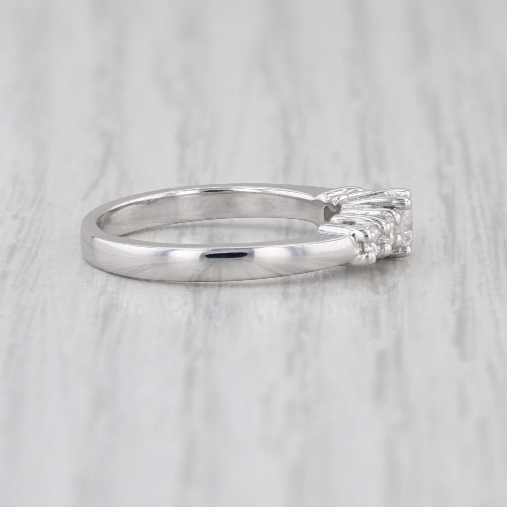 0.33ctw Diamond Engagement Ring 14k White Gold Size 6 Stackable 5-Stone