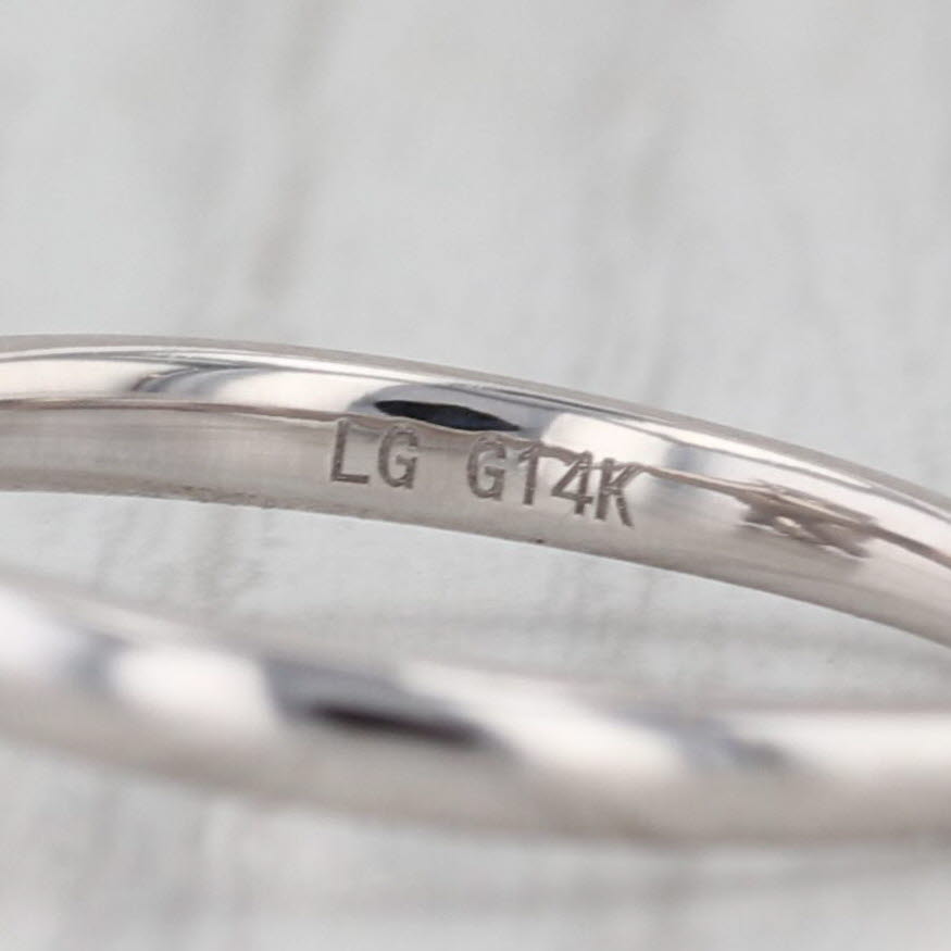 New IGI 3.14ctw Round Lab Grown Diamond Engagement Ring 14k White Gold Size 6.5
