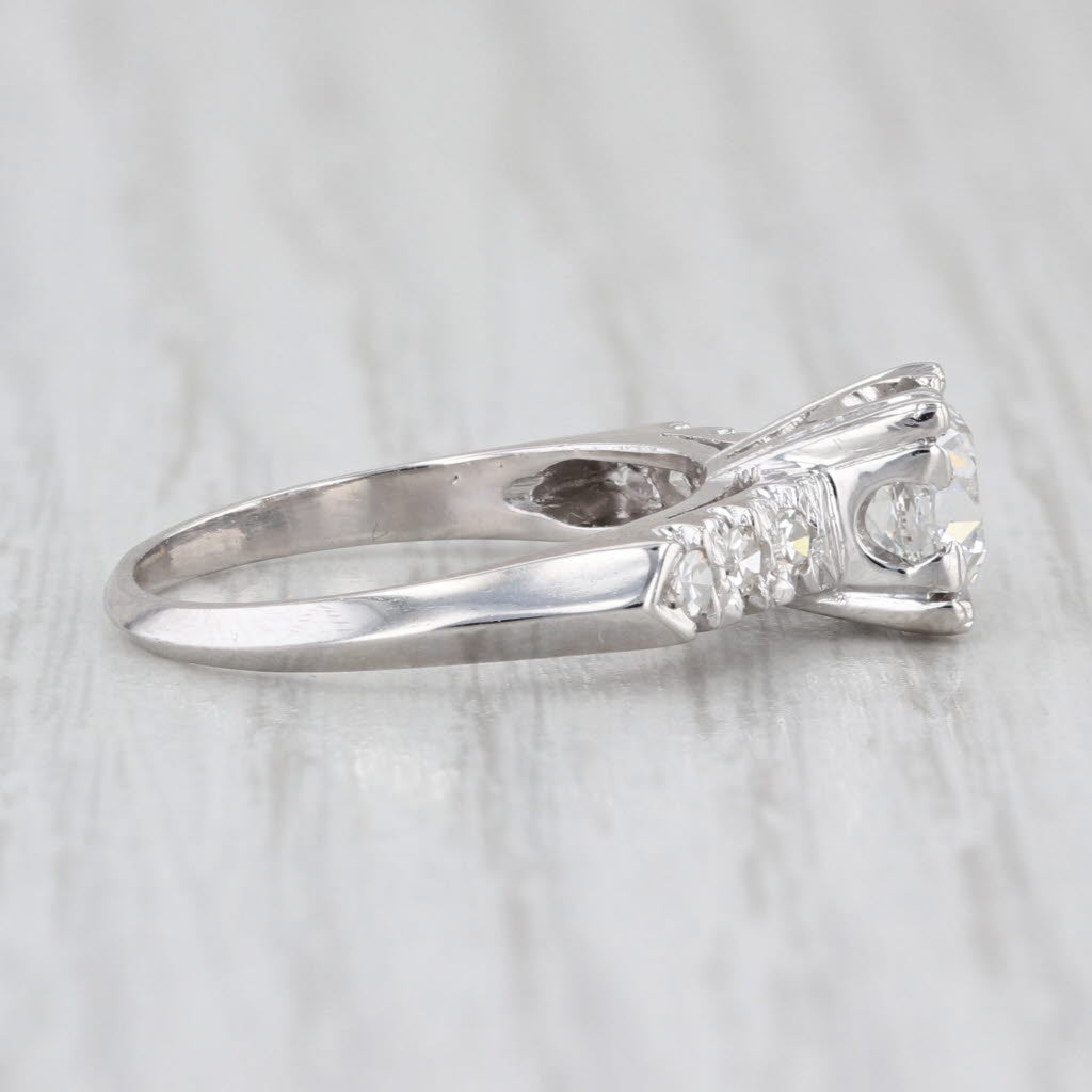 1.15ctw VVS1 D Lab Grown Diamond Engagement Ring Platinum Size 5.5 IGI