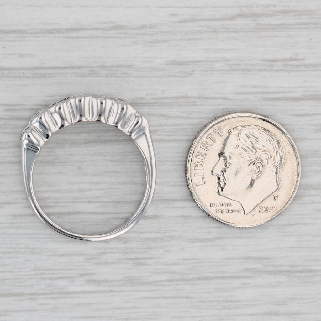 Gray 1ctw Diamond Ring 14k White Gold Wedding Anniversary Band Size 7