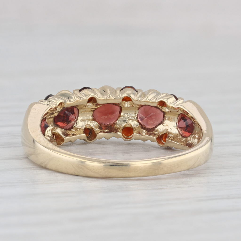 Light Gray 1.60ctw Garnet Ring 10k Yellow Gold Size 7.75 Stackable