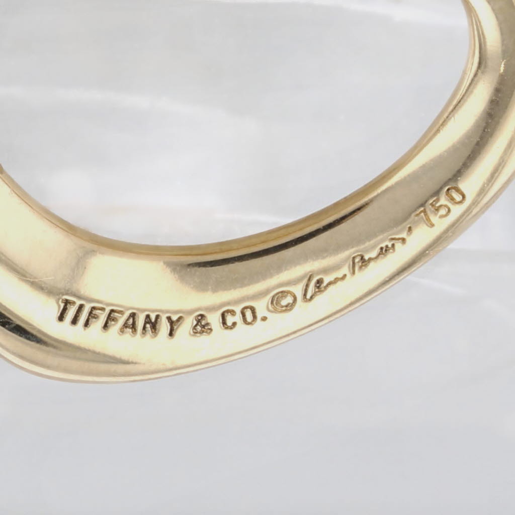 Tiffany & Co Elsa Peretti Open Heart Pendant 18k Yellow Gold Box Pouch