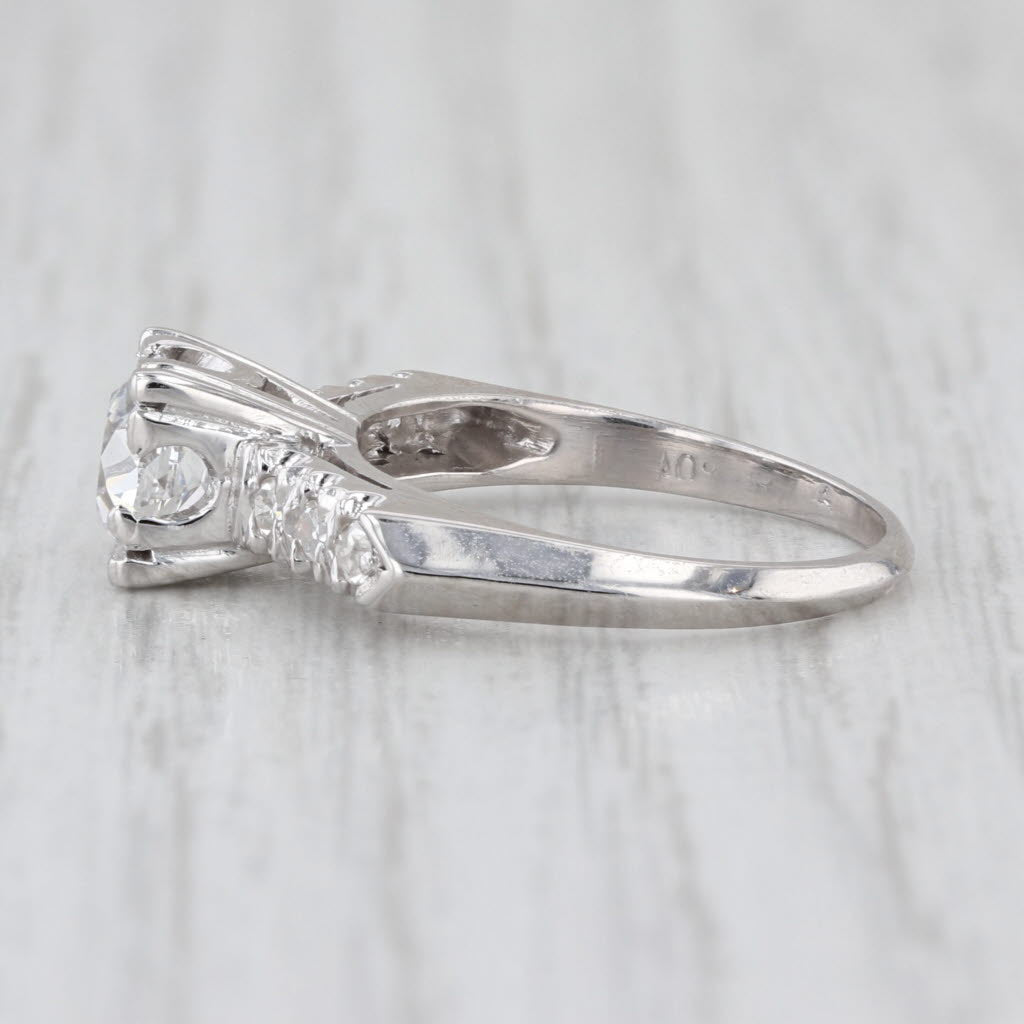 1.15ctw VVS1 D Lab Grown Diamond Engagement Ring Platinum Size 5.5 IGI