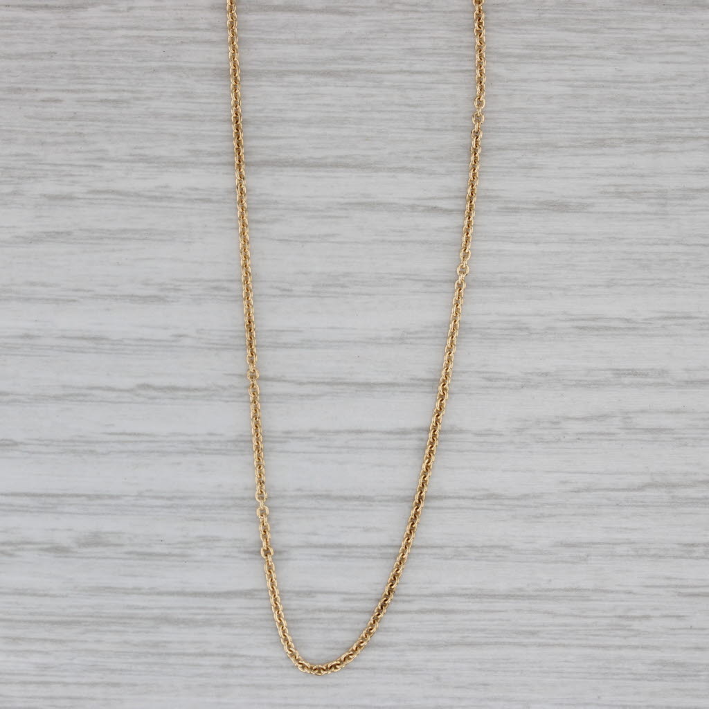 Gray Marco Bicego Italy Cable Chain Necklace 18k Yellow Gold 17" 1.5mm