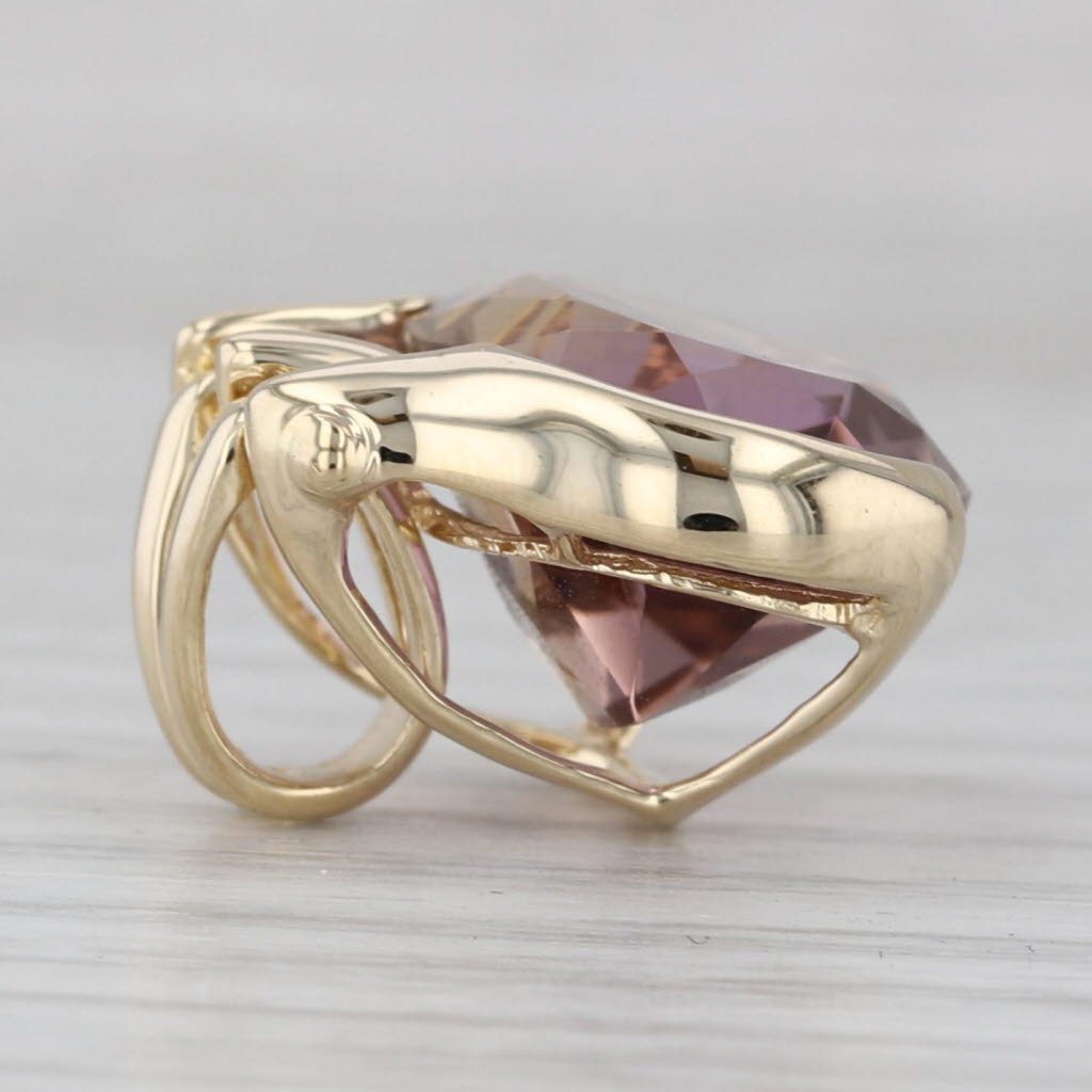 Gray 7ct Ametrine Pendant 14k Yellow Gold Oval Solitaire