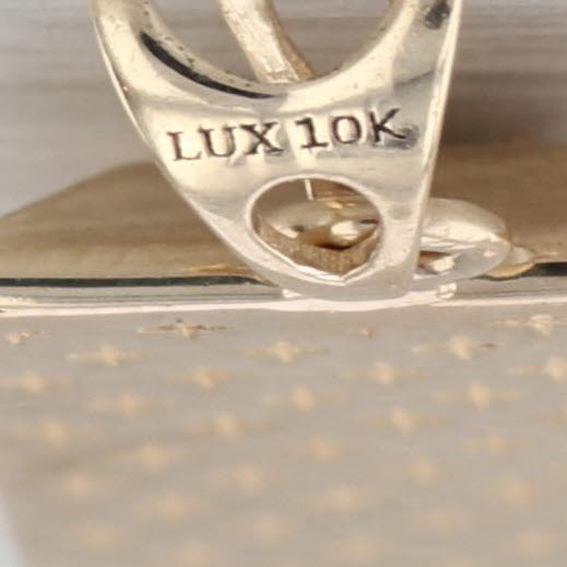 Lux 10k Cornucopia Gold Bar Replica Pendant 10k Yellow Gold