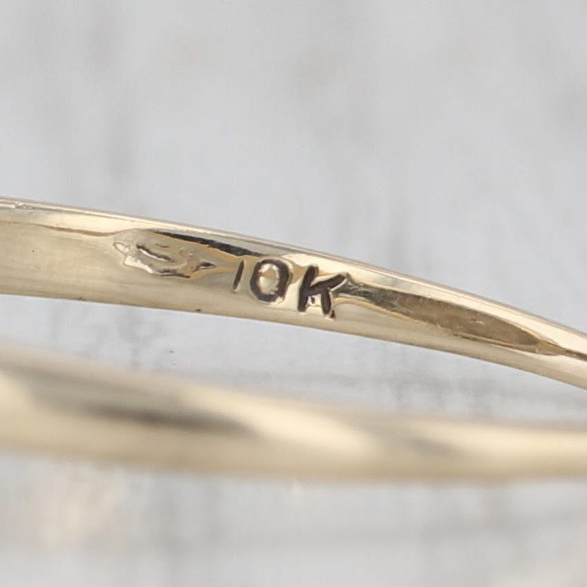 Vintage Diamond Princess Ring 10k White Yellow Gold Size 9