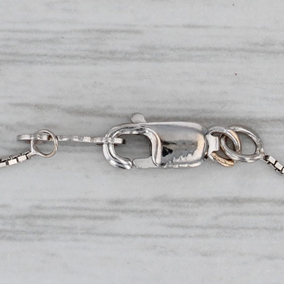 Gray 0.94ctw Diamond Journey Pendant Necklace 14k White Gold 18.5" Box Chain
