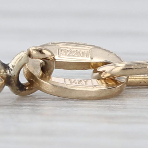 Moss Agate Diamond Ornate Pendant Necklace 14k Yellow Gold 15.5" Figaro Chain