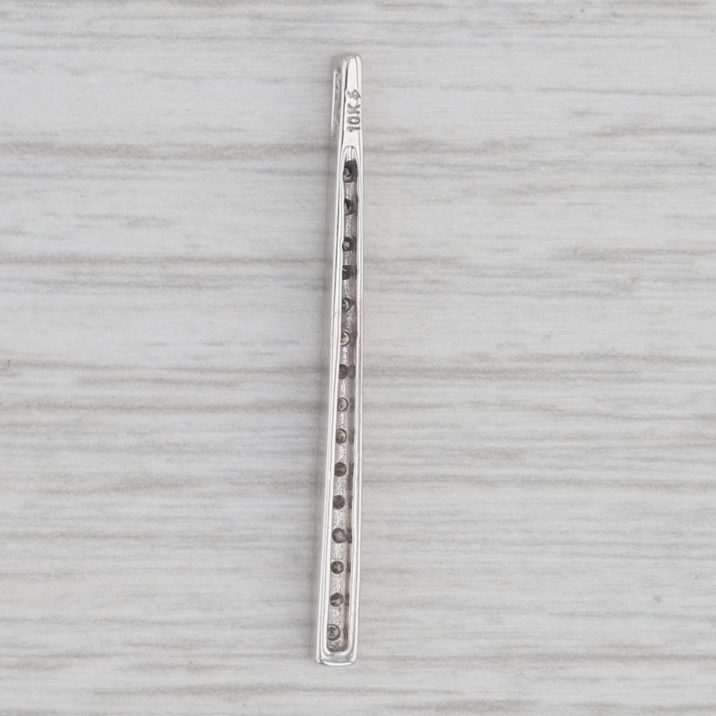 Gray 0.15ctw Diamond Journey Pendant 10k White Gold