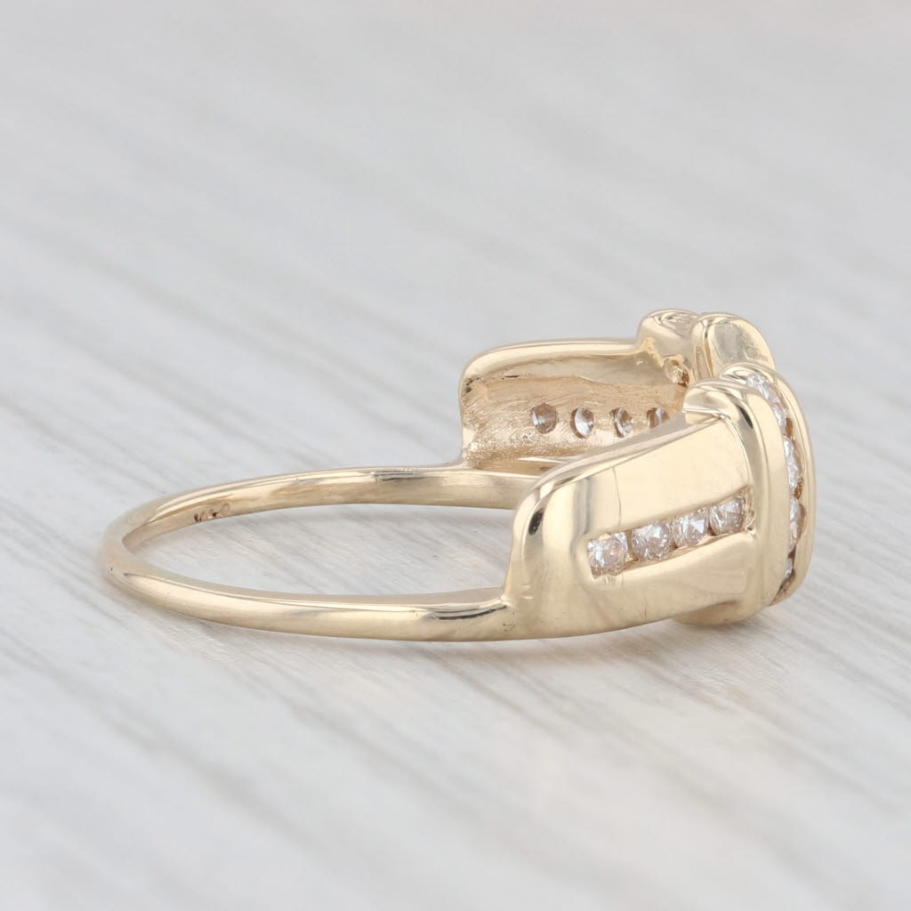 Light Gray 0.36ctw Diamond Ring Guard Enhancer Ring 14k Yellow Gold Size 5.75 Wedding