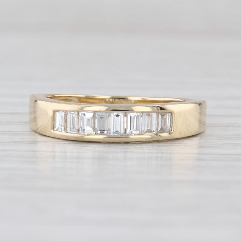 0.60ctw Diamond Wedding Band 18k Yellow Gold Size 7 Stackable Ring COA Tomas Rae