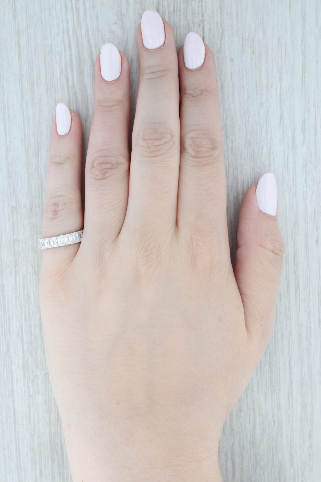 Light Gray New 2.48ctw Lab Grown Diamond Ring Wedding Anniversary Band 14k White Gold S 6.5