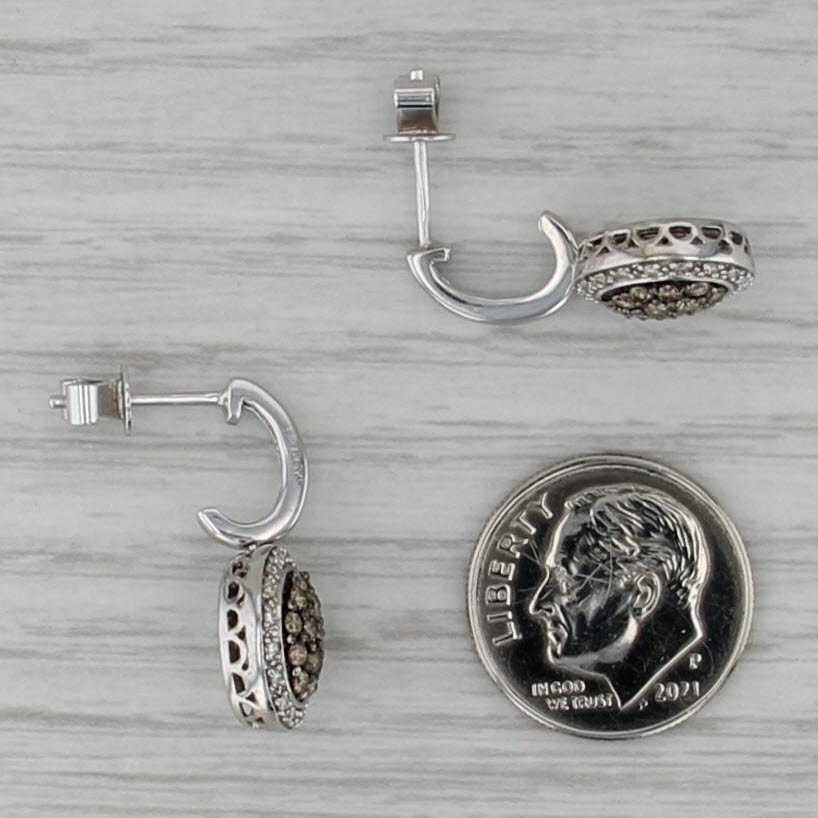 Le Vian 0.58ctw Diamond Dangle Earrings 14k White Gold Drops