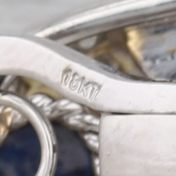 Sapphire Mother of Pearl Diamond Earrings 18k Gold Statement Drop Clip On